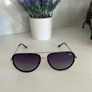 Quay “All in” polarized Quay Black and Gold aviatorSunglasses